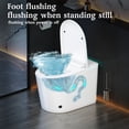 thumbnail image 6 of Smart Toilet w/ Built-in Bidet, Heated Seat, Night Light, Tankless, UV, Soft Close, Dryer, Foot Sensor, Auto Lid&Seat, 6 of 9