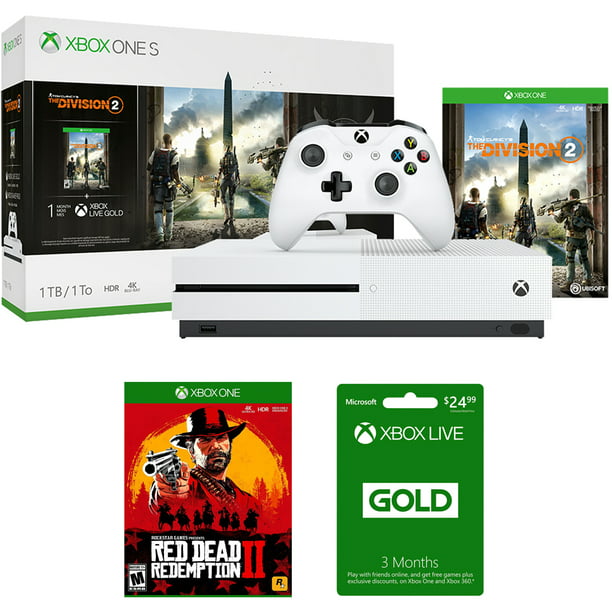 aspect Prehistoric Loose Microsoft Xbox One S Bundle 1 TB Console with Tom Clancy's The Division 2  (234-00872) + Red Dead Redemption 2 For Xbox One & Xbox Live 3 Month Gold  Membership - Walmart.com