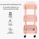 thumbnail image 4 of Carrito Organizador De Metal Transportador Metálico Ruedas Modelo Rosa, 4 of 4