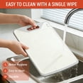 thumbnail image 6 of NULAS Cutting Board with Knife Sharpener, Double-Sided Food Grade Cutting Board, Non-Slip Large 15.1 x 10.2 Inch Kitchen Chopping Board with Juice Groove, 6 of 8