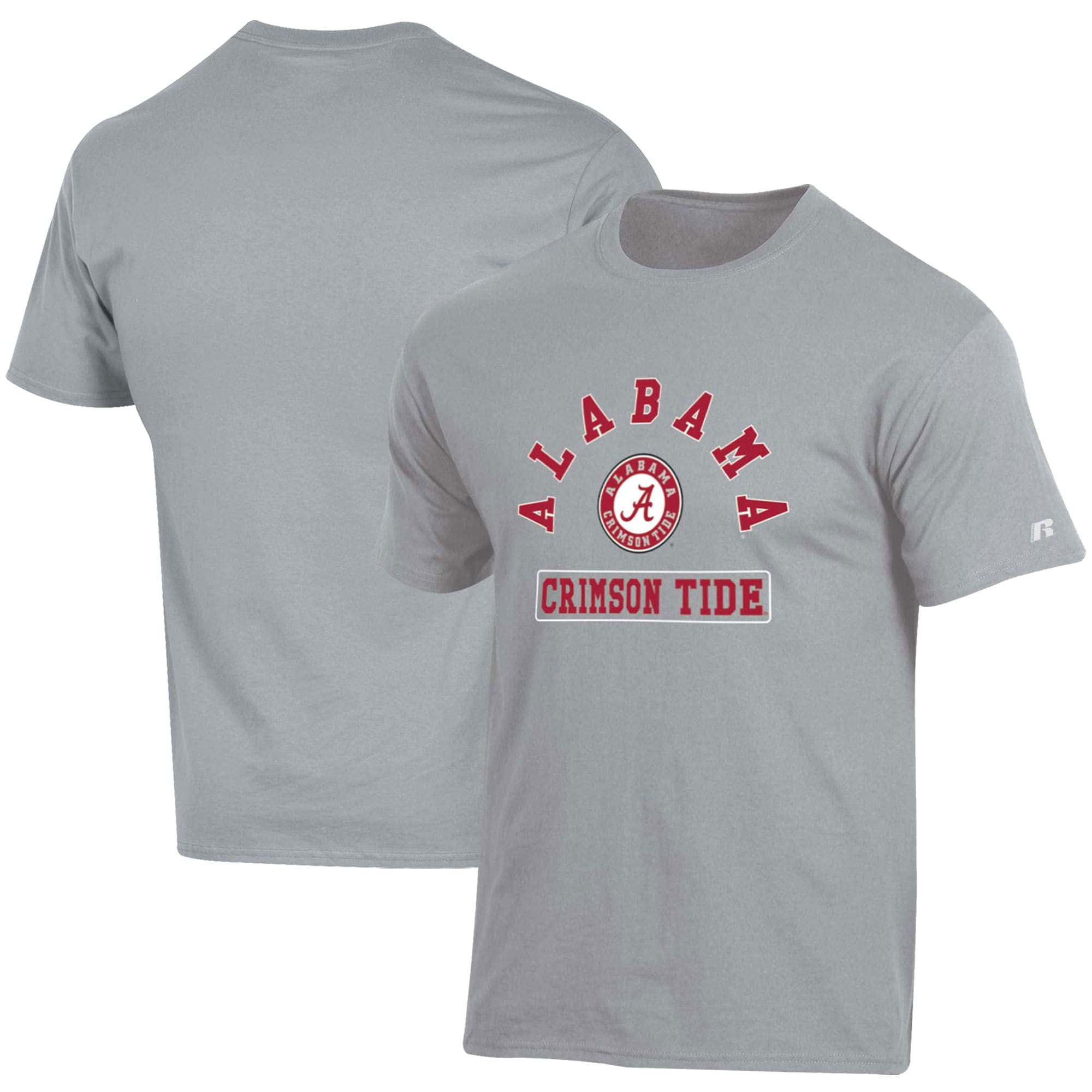 Men's Russell Athletic Heather Gray Alabama Crimson Tide Spinner T