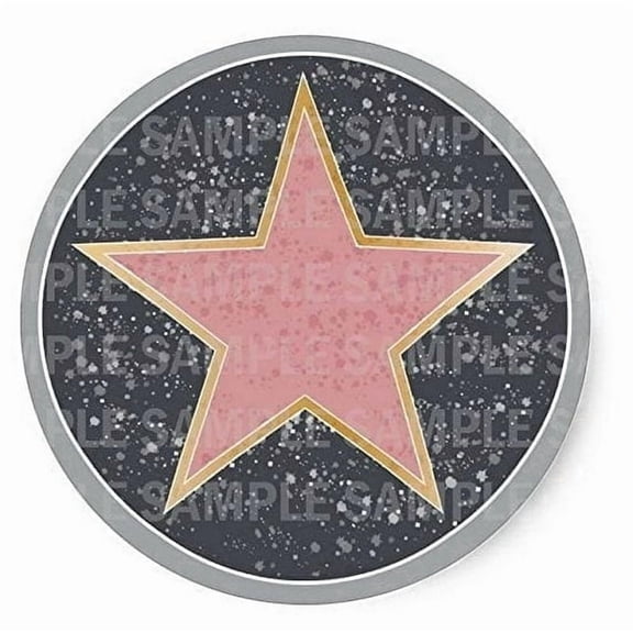 Hollywood Walk of Fame Birthday Edible Icing Image Cake Topper, by Tnct.