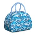 thumbnail image 1 of Colorful Exotic Plant Lunch Bag, Reusable Insulated Tote with Tropical Leaf Pattern, Great for Travel, Office, and Outdoor Use, 1 of 4