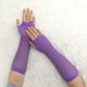 thumbnail image 5 of Guantes Sin Dedos Allegra K Codo Longitud para Mujer Lavanda una talla, 5 of 5