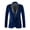 Blue, variant on Golden Velvet Suit Coat Single Button Lapels Long Sleeve Suit Jacket Patchwork Color Business Formal Outerwear