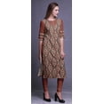 thumbnail image 3 of Bimba Kurti Droit Imprimé Décontracté Manches 3/4 Robe Longue Kurta pour Femmes, 3 of 6
