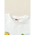 thumbnail image 6 of Suealasg Toddler Baby Girl Boy Birthday Outfit Short Sleeve Dinosaur Print T-Shirt Elastic Waist Shorts 1T 2T 3T 4T Kids Summer Clothes Set, 6 of 7