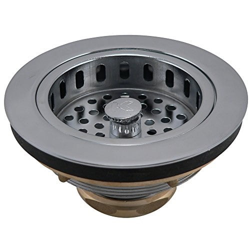 Keeney 1438PC Cast Brass Drop Post Ground Joint Sink Strainer Basket, Chrome