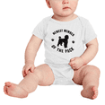 thumbnail image 2 of Newest Member of The Pack Portuguese Water Dog Cute Baby Bodysuit, 2 of 5
