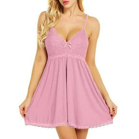 

Soft Sexy Sleeveless Above Knee Plus Size Women Nightgown V Neck Sleeping A Line