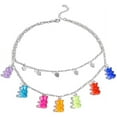 thumbnail image 1 of Collier Ours en Gélatine Mignon 7 Couleurs Pendentif en Résine Coloré pour Femmes Filles(C), 1 of 6