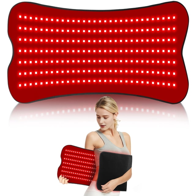 Almohadilla de terapia de luz roja fyovuv 80 x 36 cm, doble chip, 210 LED