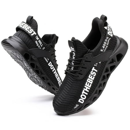 Furuian Steel Toe Sneakers for Men Women Safety Shoes Comfortable Slip on Indestructible Work Shoes