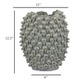 thumbnail image 5 of Jarrón Benzara Nina de cerámica gris coral texturizada 33 cm, 5 of 5