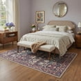 thumbnail image 2 of KUETH 8'x10' Vintage Floral Area Rugs for Living Room, Non Slip Machine Washable Forest Bird Rug, Low Pile Print Rug for Bedroom Dining Room Home Office, 2 of 5