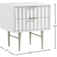 thumbnail image 3 of Meridian Furniture Modernist Nightstand in White Medium Gloss Finish, 3 of 10