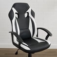 thumbnail image 4 of Linon Braxton Faux Leather High Back Gaming Chair with Swivel and Adjustable Height, 300 lb. Weight Capacity, White, 4 of 16