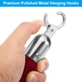 thumbnail image 4 of Uxcell 5 Feet Red Velvet Stanchion Rope, Crowd Control Barrier Rope with Snap Hook, Silver, 4 of 6