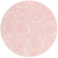 thumbnail image 3 of Unique Loom Trellis Frieze Collection Area Rug - Geometric (4' 1" Round Light Pink/Ivory), 3 of 7