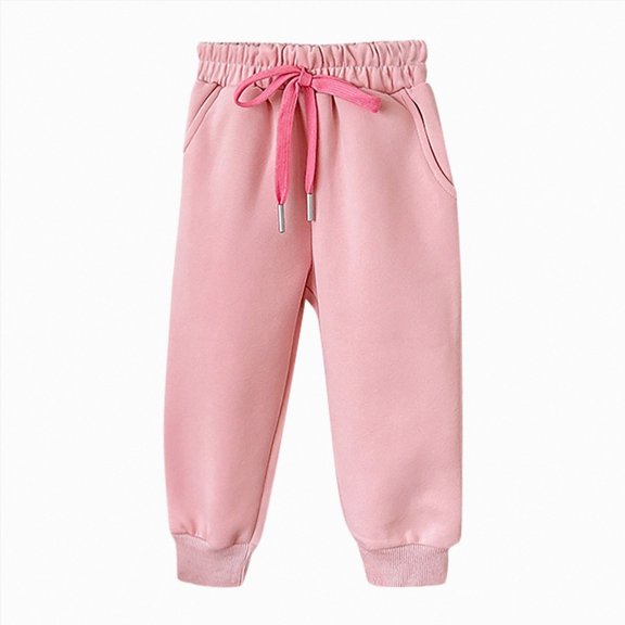 Girls Baggy Sweatpants Letter Patched Wide Leg Pants Elastic Waist Long Trousers Joggers Trendy,Streetwear 6-12 Months 12-24 Months 2T 3T 4T 5T 6T 7T 8T 9T Children Pink 12-18 Months