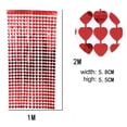 thumbnail image 3 of Rideaux à Franges en Feuille Cœur Rouges - Serpentin Cœur Rouge 3,3 Pi x 6,6 Pi pour Décorations de Fête de la Saint-Valentin - Toile de Fond à Franges Rouges pour Déco de la Saint-Valentin Anniversaire Mariage Shower de Bébé, 3 of 4