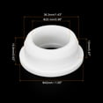 thumbnail image 2 of T Type Rubber Grommet Mount Dia 36.3mm ID 25mm Seal Protection Flexible Hole Plugs for Cable Pipe White, 2 of 5