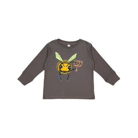 

Inktastic Save the Bees Please- cute bee with sign Boys or Girls Long Sleeve Toddler T-Shirt