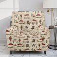 thumbnail image 2 of HELLHERO 4 Pack Western Cowboy Print Recliner Cover, Side Pocket Recliner Chair Covers Brushed Stain Resistant Recliner Chair Slipcover for Home Living Room, 2 of 8