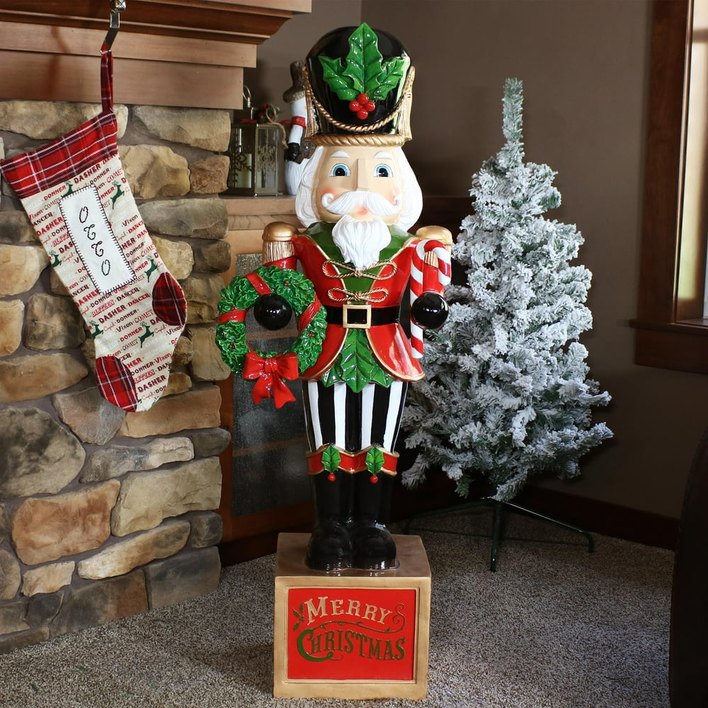 Sunnydaze Karl the Christmas Nutcracker Indoor/Outdoor Statue