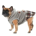 thumbnail image 5 of Vibrant Life Grey & Plaid Hooded Jacket with Faux Toggles, Size Medium, 5 of 9