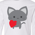 thumbnail image 4 of Inktastic Heart Cat Long Sleeve Youth T-Shirt, 4 of 5