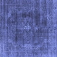 thumbnail image 1 of Ahgly Company Machine Washable Indoor Square Oriental Blue Industrial Area Rugs, 7' Square, 1 of 4