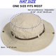 thumbnail image 4 of Sombrero plegable para el sol para hombre, sombrero de safari, anti UV, montañismo al aire libre, sombrero de viaje, gorra de pescador, sombrero de cubo, color caqui, 4 of 5