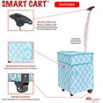 thumbnail image 2 of dbest products Smart Cart, Moroccan Tile Collapsible Rolling Utility Cart Basket Grocery Shopping Teacher Hobby Craft Art, 2 of 6