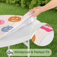 thumbnail image 5 of Happy Halloween Round Table Cloth with Elastic Edge Wrinkle Resistant Washable Pumpkin Spooky Table Covers Table Cloths for Halloween Birthday Wedding Graduation (52in), 5 of 7