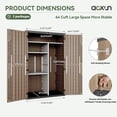 thumbnail image 3 of Aoxun Outdoor Resin Storage Shed with Metal Shelving Kit & Floor, 64 Cu.Ft Vertical Waterproof Storage Cabinet for Garage Storage, Pool Storage, Bike Shed, Garden Tools, Patio Furniture (Brown), 3 of 7