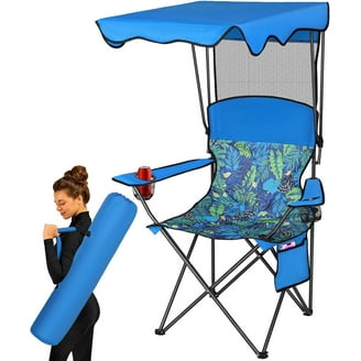 Folding Camping Chairs With Canopy Shade Portable Heavy Duty