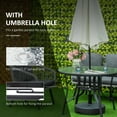 thumbnail image 4 of Outsunny Table à Manger d'Extérieur Rond en Acier de 42 Pouces avec Trou pour Parasol, Acier, 4 of 10