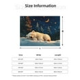 thumbnail image 5 of Naloa Starry Sky Sleep White Bear Flannel Blankets - Thick and Warm Blanket for Winter, Soft Fuzzy Plush King Blanket for All Seasons80"x60", 5 of 6