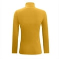 thumbnail image 4 of Htigea Women's Fall Winter Turtleneck Sweaters Slim Fit Long Sleeve Knitted Pullover Solid Sweater Jumper Tops Yellow XL, 4 of 5