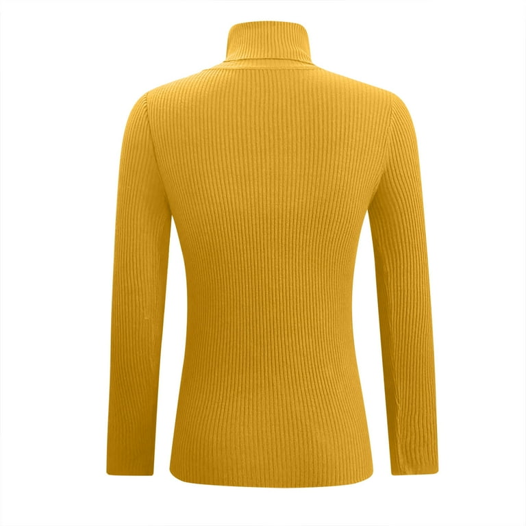 Solid Color High Collar Long Sleeve Slim Casual Sweater Solid Color High Collar Long Sleeve Slim Casual Sweater