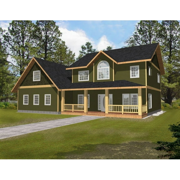 001-3175: Country 3 Bed, 3 Bath Luxury Home Plan, 3235 Sq Ft: Full Blueprints with License to Build by Home Plan Marketplace - Lesuto