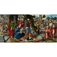 thumbnail image 2 of Noël Bellemare 14x9 Gold Ornate Wood Frame and Double Matted Museum Art Print Titled - Adoration of the Magi with the Donor Philippe De Villiers De L’Isle-Adam (1530), 2 of 4