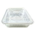 thumbnail image 5 of Pactogo 1 1/2 lb. Oblong Shallow Aluminum Foil Take-Out Pan with Clear Dome Lid Disposable Containers 8.44" x 5.94" x 1.25" (Pack of 25 Sets), 5 of 6