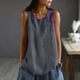 thumbnail image 1 of TaTaai Casual Asymmetric Women Top Camisole Vest Button Decor Patchwork Sleeveless Loose Fit Soft Breathable Daily Lounge Street Casual Wear Gift, 1 of 7