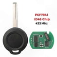 thumbnail image 3 of Car Key Remote for 2002-2012 Compact & 2006-2008 Convertible Models, ID46 PCF7941 Chip, 433MHz Frequency, 2 Buttons, 3 of 5