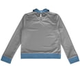 thumbnail image 4 of Girls Long Sleeve Shirt Lapel Collar Denim Patchwork Tops Casual Pullover Shirt Fashion Clothes for Youth Size 5-15 Year, 4 of 8