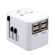 thumbnail image 1 of Adaptador de enchufe internacional universal todo en uno con 4 puertos USB Cargador de corriente alterna para viajes mundiales con enchufe AU US UK EU sidaley DZ4383-02B, 1 of 2