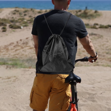 DEEPCRAFF Heavy Duty Drawstring Bag Bag Polyester Black 1Pack