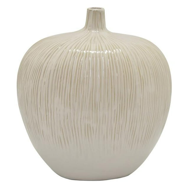 Plutus Brands PBTH93389 Vase en Porcelaine Blanche